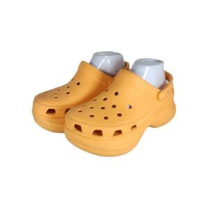 Crocs Women's Mega Crush US9 Orange Platform Wedge Classic Clogs Sandals